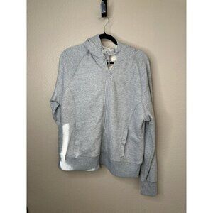 Faded Glory Women's‎ Gray Sweatshirt size X-Large hooded fleece lining zip up
